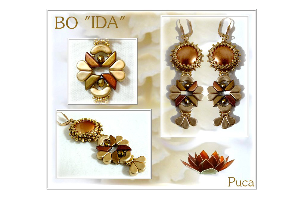 Ida Earrings with Amos par Puca Beads