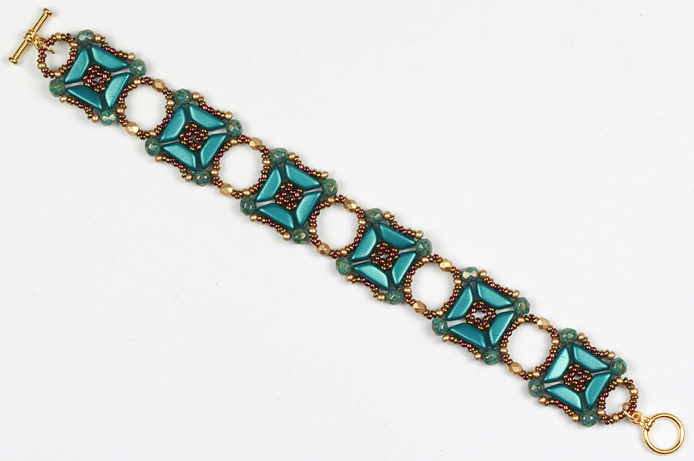 Tinos par Puca and Fire-polished Beads Bracelet