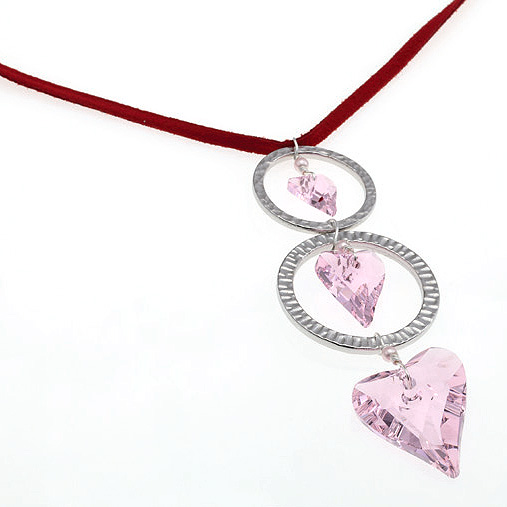 Swarovski Valentine's Day Projects Triple Heart Pendant