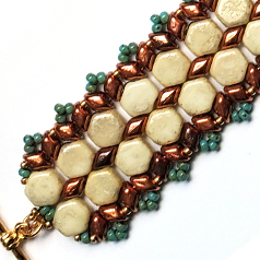 Honeycomb Beads and Other 2-hole Beads