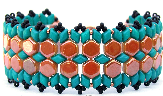 Honeycomb Beads and Other 2-hole Beads