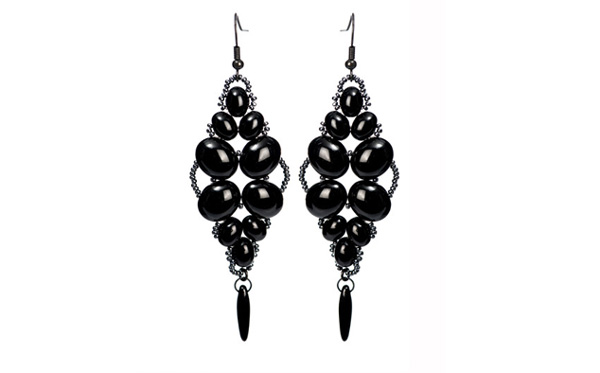 Dark Romance Earrings Preciosa Candy Ovals